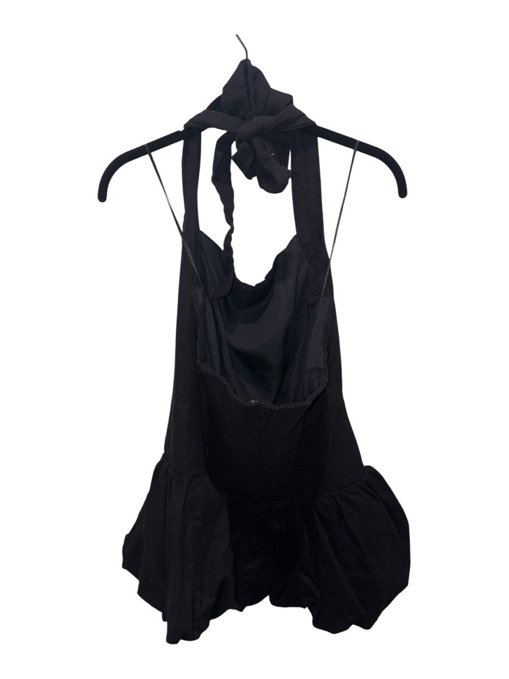 House of Harlow 1960 Black Halter Bubble Hem Mini Dress Large Revolve - Picture 5 of 7